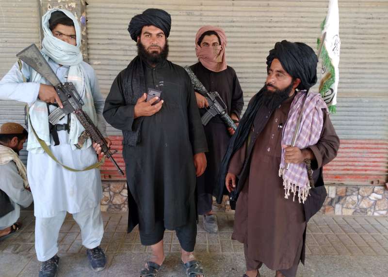 2021年8月，阿富汗西南部城市法拉（Farah）的神學士（Taliban）戰士（AP）