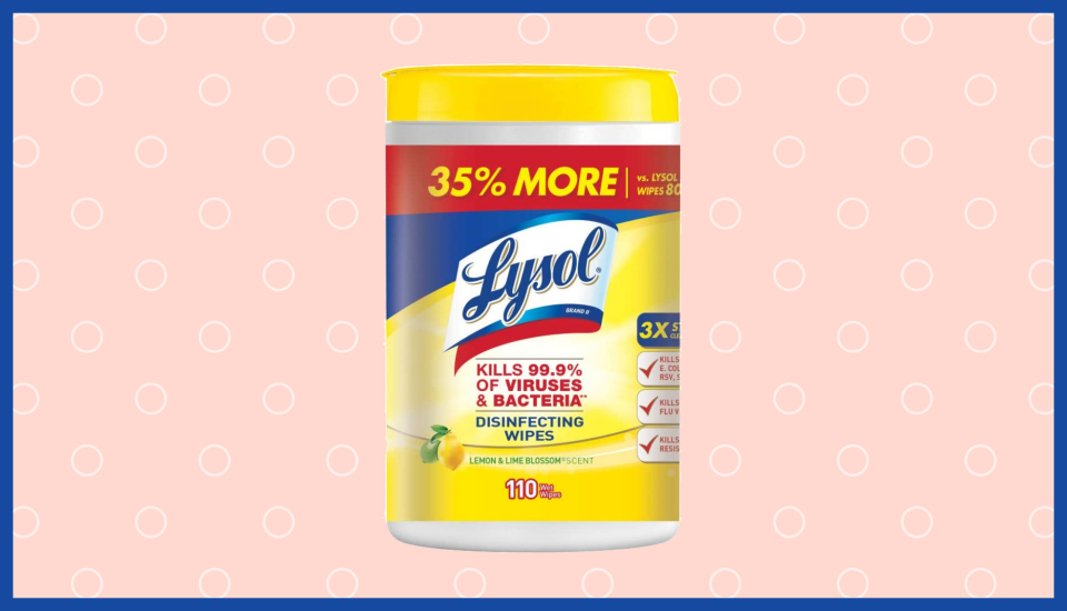 Lysol Disinfecting Wipes, Lemon & Lime Blossom, 110 ct. (Photo: Amazon)