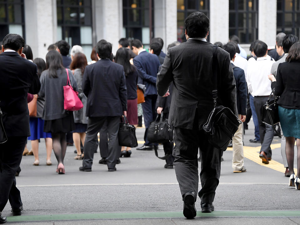 Remote working in Tokyo's public spaces is posed as a solution to reducing congestion on the roads during the 2020 Olympic Games: Getty Images