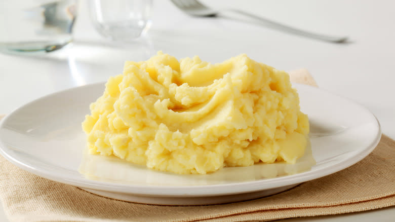 mashed potato on a plate