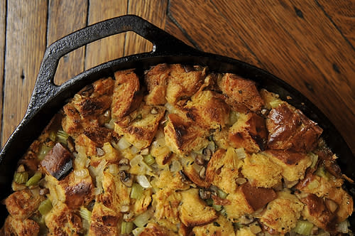 Challah, Mushroom and Celery Stuffing