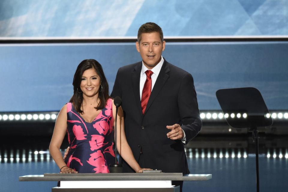 <p>Rachel Campos was in season 3 of <em>The</em> <em>Real World, </em>while her future-husband, Sean Duffy, was on season 6. It wasn't until competing in <a href="https://www.eonline.com/photos/28216/where-are-your-favorite-real-world-stars-now" rel="nofollow noopener" target="_blank" data-ylk="slk:Road Rules: All Stars;elm:context_link;itc:0;sec:content-canvas" class="link "><em>Road Rules: All Stars</em></a> that the two met and fell in love. They got married in 1999, shortly after their time on the show, and have since made careers as Republican TV personalities, while also parenting nine children. </p>