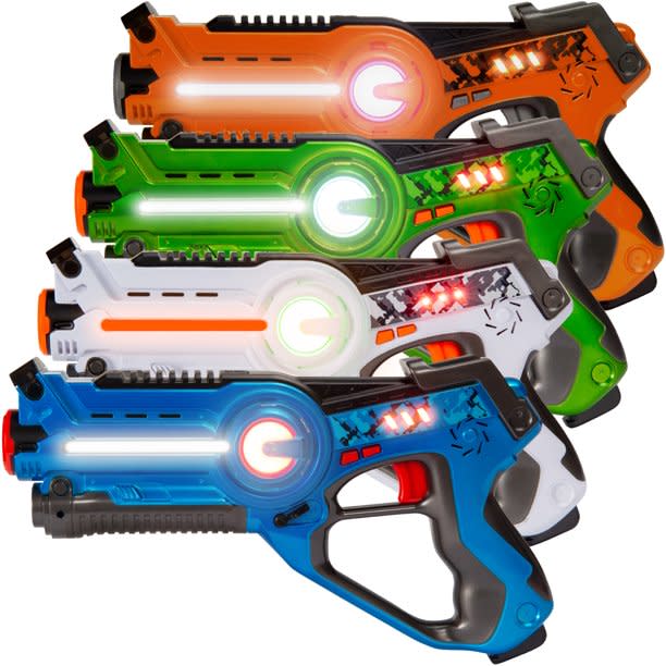 Laser tag guns in different colors