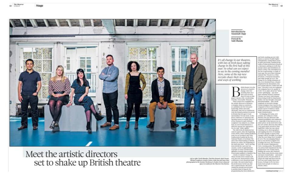 The Observer’s original interview with the artistic directors, 23 June 2019.