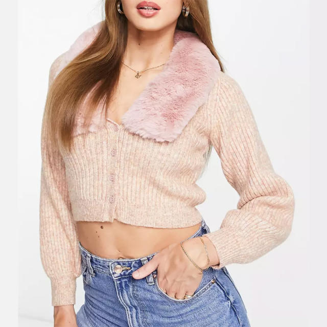 The Frolic glitter micro crop top in pink - part of a set