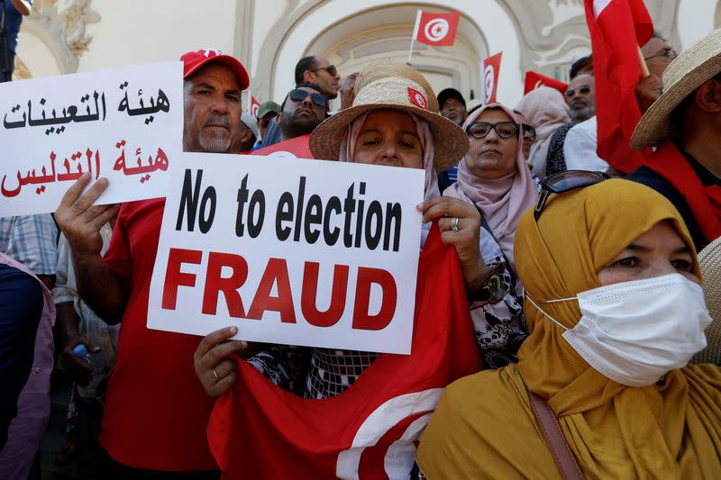 Tunisians protest President Kais Saied's referendum on a new constitution