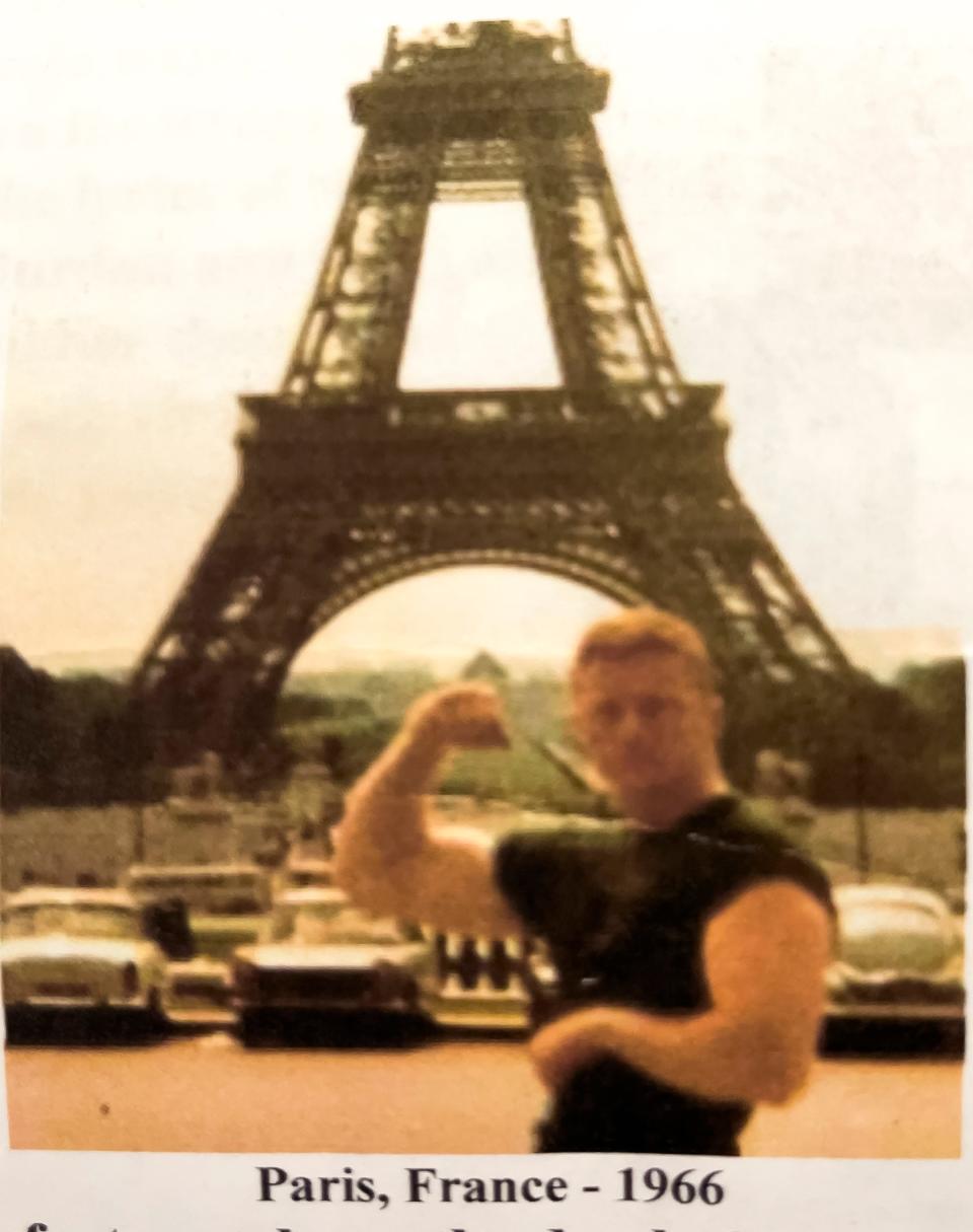 Cold War veteran Lance Renaud in Paris while serving in the Air Force.