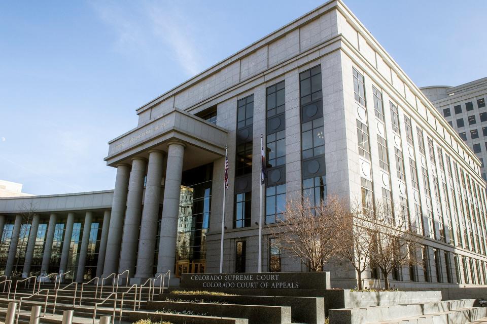 The Colorado Supreme Court building is pictured on Wednesday, Dec. 20, 2023, in Denver, Colo.