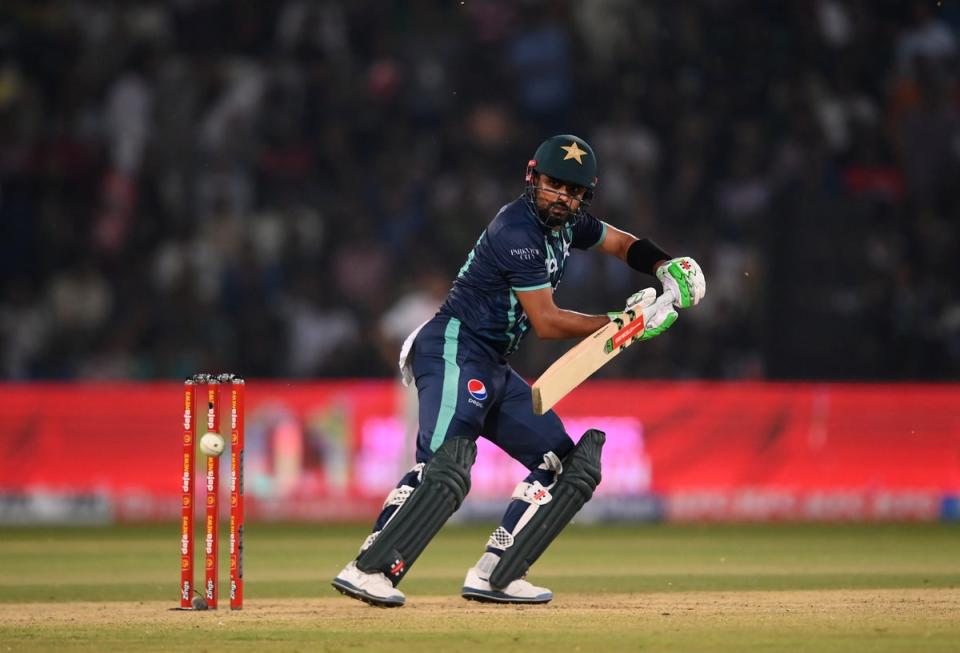 Babar Azam dragged Pakistan to 169 from their 20 overs but it was nowhere near enough (Getty Images)