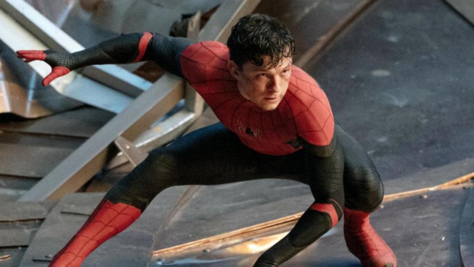 A still from Spider-Man: No Way Home shows Peter Parker in his Spider-Suit and Spider pose. What is Spider-Man&#39;s MCU future?
