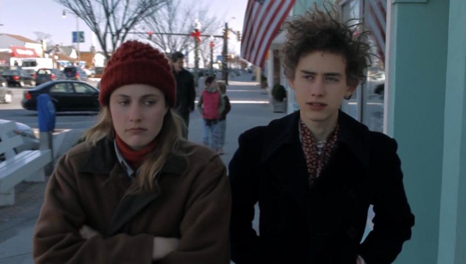 Greta Gerwig and Olly Alexander walk along Rehoboth Avenue in Rehoboth Beach in the 2011 film "The Dish & the Spoon."