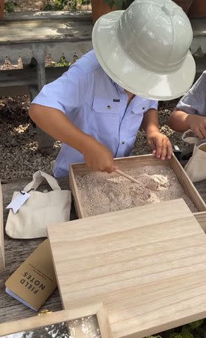 <p>joanna gaines/Instagram</p> Crew Gaines' fossil digging-themed birthday party