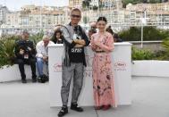 <p>Le réalisateur Takashi Miike et l’actrice Hana Sugisaki pour ‘Blade of immortal’. (Crédit AFP) </p>