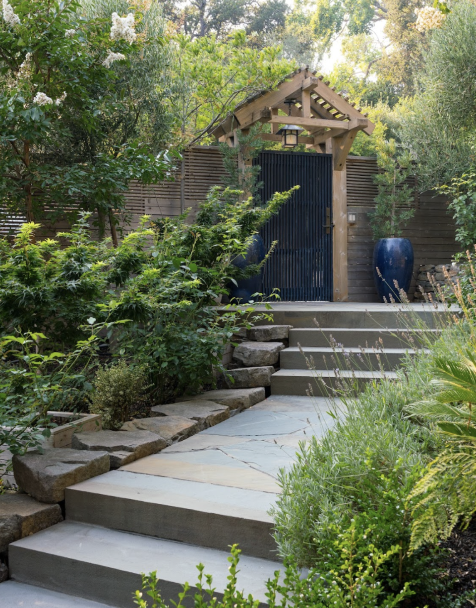 A path lined with rocks