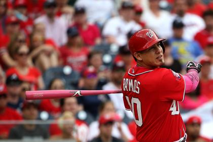 Wilson Ramos still hasn't stopped hitting. (Photo by Patrick Smith/Getty Images)