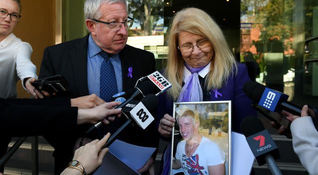 Ms Leveson spoke with anger about her son&#39;s then-boyfriend, Michael Peter Atkins. Photo: AAP