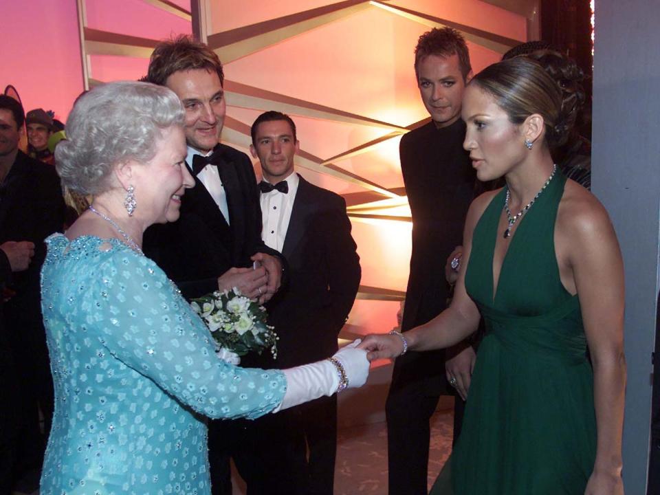 Queen Elizabeth meets Jennifer Lopez