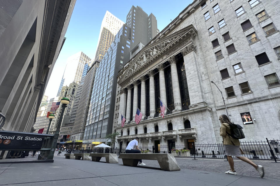 The New York Stock Exchange is shown on Tuesday, June 11, 2024. Wall Street stumbled in premarket trading ahead of a busy week of inflation reports and the Federal Reserve's latest interest rate policy decision. (AP Photo/Peter Morgan)