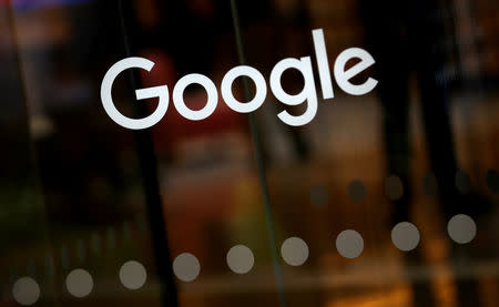 FILE PHOTO: The Google logo is pictured at the entrance to the Google offices in London, Britain January 18, 2019. REUTERS/Hannah McKay/File Photo