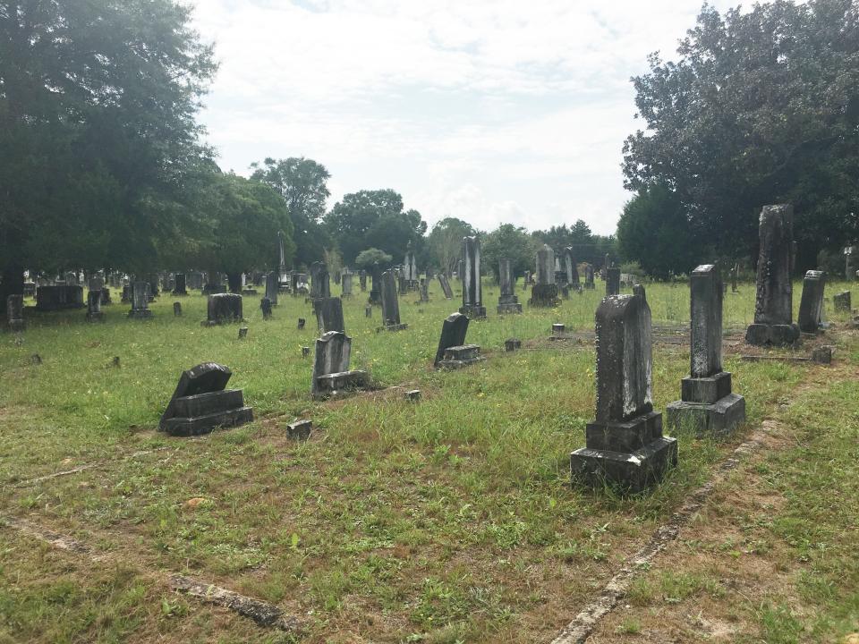 The cemetery next to the Euchee Valley Church, established in 1827, is where many of the Eucheeanna ancesters are buried.