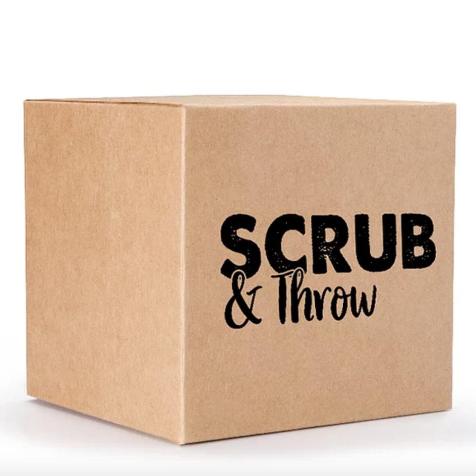 scrub and throw sponge