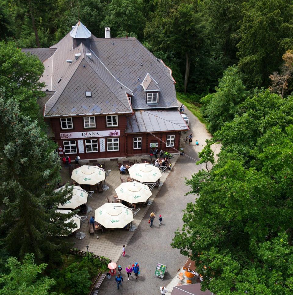 An aerial view from the Diana lookout observation