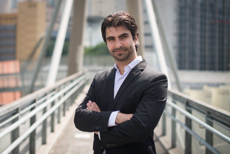 Eduardo Borges, Brazil's representative of Ashley Madison, poses for a photo in Sao Paulo, Brazil, on December 10, 2012. Canada's Ashley Madison is an online dating service, created for married people who wish to cheat on their partners