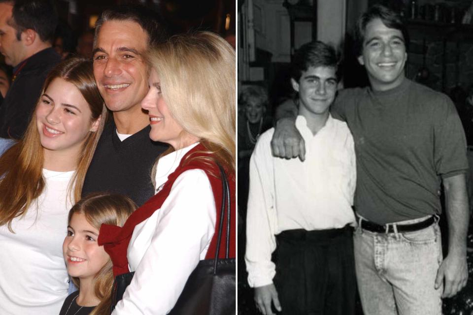 <p>Frank Trapper/Corbis/Getty ; Tony Danza Instagram </p> Tony Danza and Tracy Robinson with daughters Katherine and Emily at the premiere of "Harry Potter and the Sorcerer