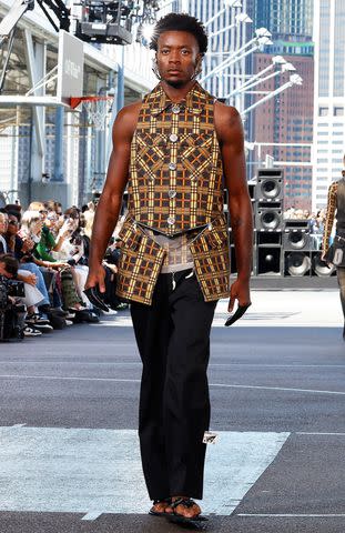 <p>Taylor Hill/WireImage</p> David Banda during New York Fashion Week on September 08, 2024 at Brooklyn Bridge Park in New York City.