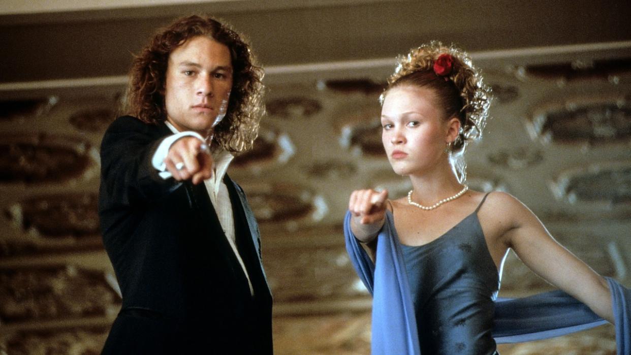  Heath Ledger and Julia Stiles in 10 Things I Hate About You. 