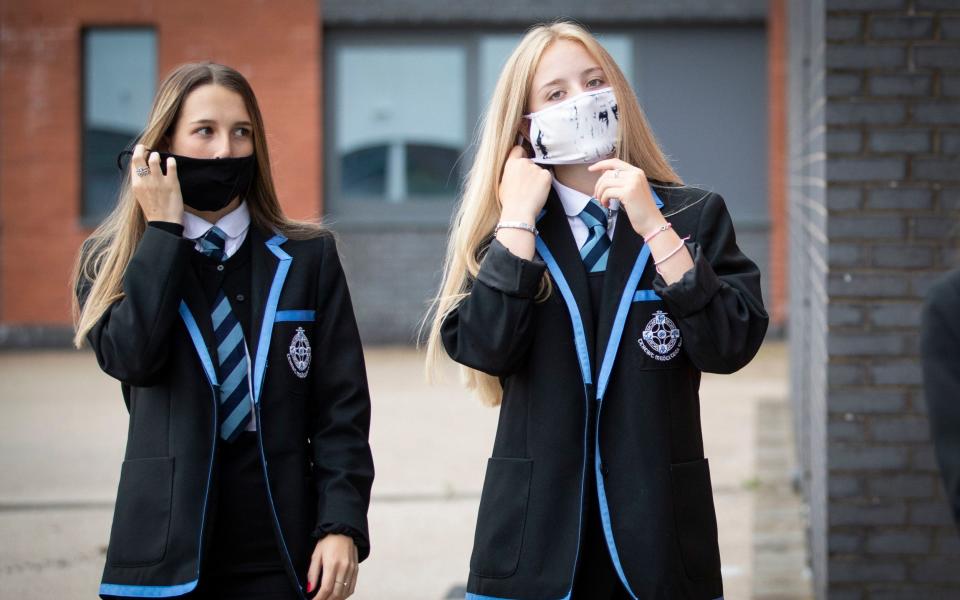 Secondary school pupils will have to wear face coverings "for a limited period" from March 8 - Jane Barlow/PA Wire