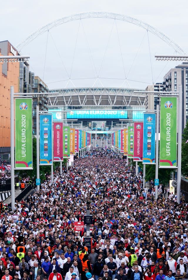 Fans watch England v Germany