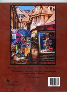 This is the back cover of “Time Gates, The Intuitive Art of Santo Cervello” Volume 1,2,3,4 & 5. The picture is of the location where the art shows at the Actor’s Corner Gallery take place.