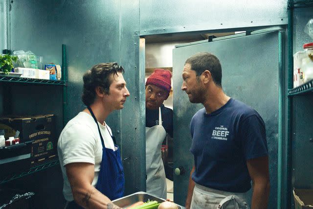 <p>FX</p> Jeremy Allen White as Carmen 'Carmy' Berzatto, Lionel Boyce as Marcus, Ebon Moss-Bachrach as Richard 'Richie' Jerimovich in 'The Bear'