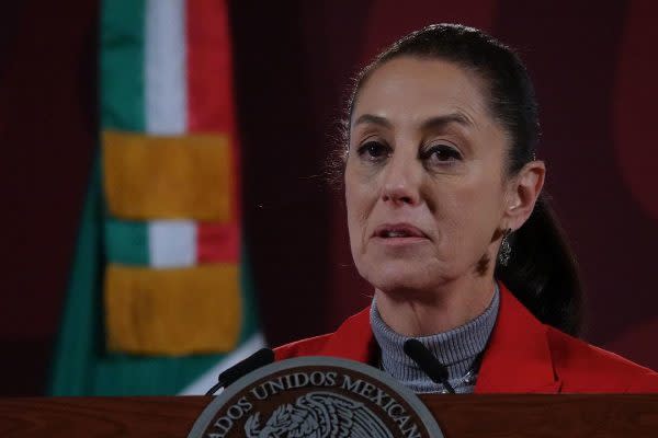 Claudia Sheinbaum en conferencia de prensa matutina desde Palacio Nacional