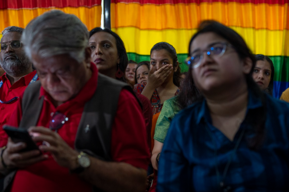 The judges differed over whether the court should recognise the right to form same-sex civil unions (AP Photo/Rafiq Maqbool)