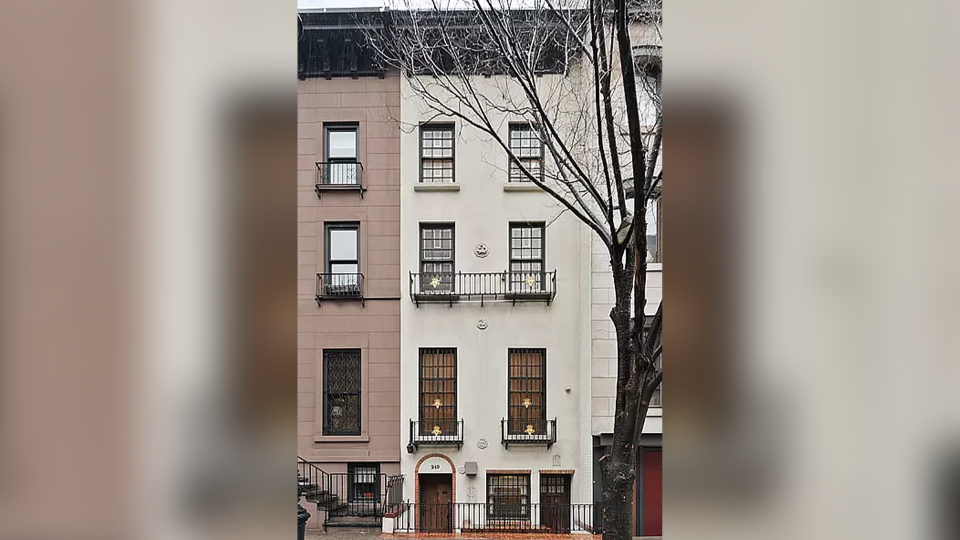 An exterior shot of Frank Sinatra's New York townhouse that he shared with actress Mia Farrow. The four-story home was listed on Zillow for nearly $4.5 million. / Credit: Zillow