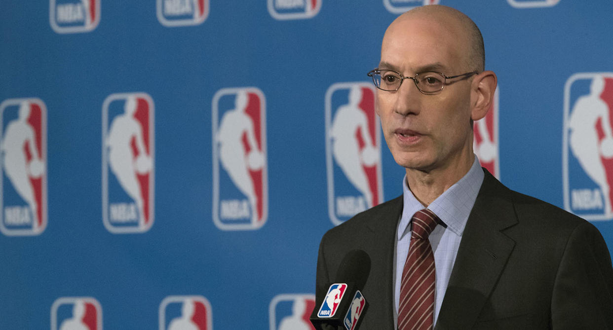 NBA commissioner Adam Silver proposed the regulation of legalized sports gambling four years ago. (AP)