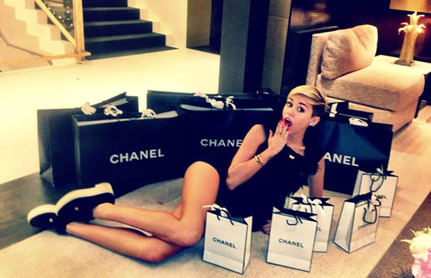 Miley Cyrus Is a Chic Chanel Bag Lady