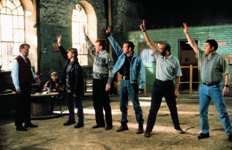 WILKINSON,SNAPE,CARLYLE,HUISON,SPEER,BARBER,ADDY, THE FULL MONTY, 1997