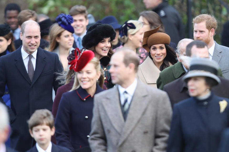 Prince Harry and Meghan Markle at Christmas at Sandringham