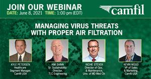 Industry experts in air filtration and engineering will be speaking at a free webinar on June 8 at 1 PM EDT.