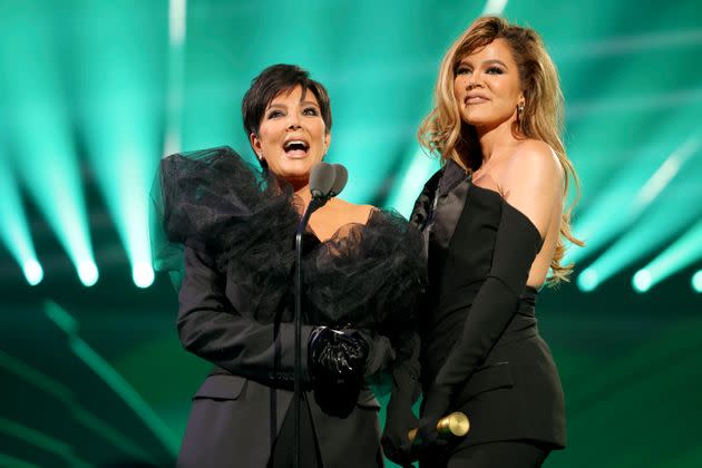 Kris Jenner and Khloé Kardashian at the People's Choice Awards on Tuesday in Santa Monica, California.