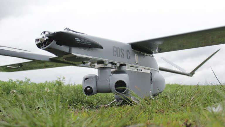 La "diosa de la muerte" en un dron que proviene de Estonia y tiene como principal función el reconocimiento de áreas de combate