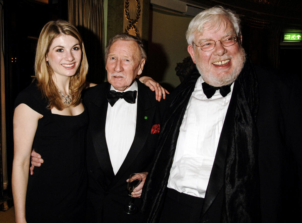 Image: From left, Actors Jodie Whittaker, Leslie Phillips and Richard Griffiths attend the reception of the Awards Of The London Film Critics Circle on February 8, 2007 in London.   (Dave M. Benett / Getty Images)