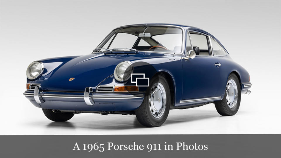 A 1965 Porsche 911 in Bali Blue.