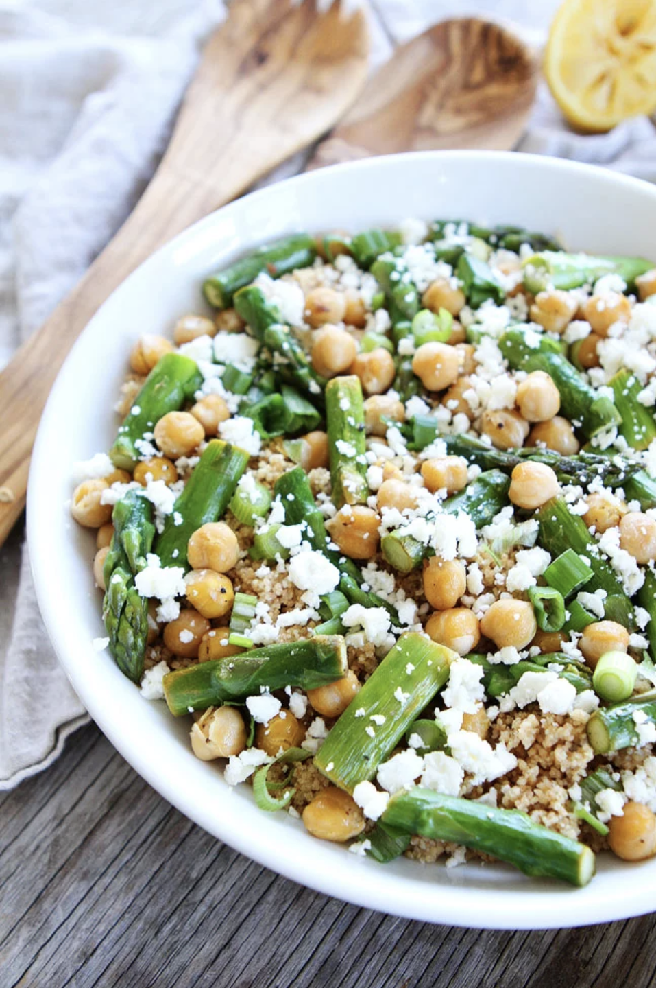 Asparagus Chickpea Quinoa Salad