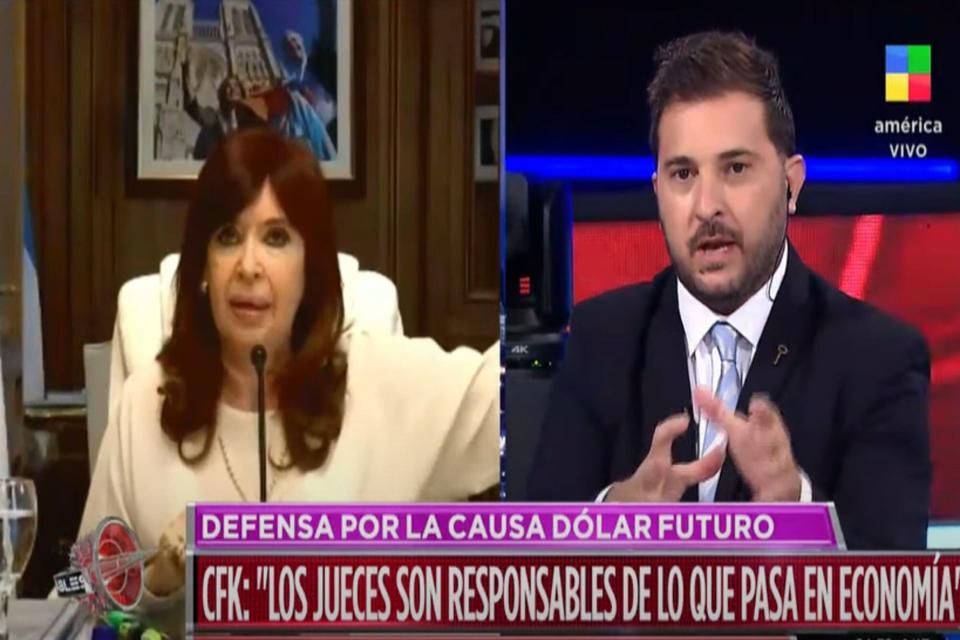 Brancatelli afirmó que "Cristina mandó a llorar a todos los jueces". Fuente: América