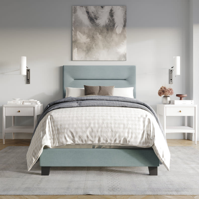 <p><a href="https://go.redirectingat.com?id=74968X1596630&url=https%3A%2F%2Fwww.wayfair.com%2F--%2Fpdp%2Febern-designs--emery-upholstered-bed-x211792908-l12-w100681897.html&sref=https%3A%2F%2Fwww.womenshealthmag.com%2Flife%2Fg60101281%2Fbest-cheap-bed-frame%2F" rel="nofollow noopener" target="_blank" data-ylk="slk:Shop Now;elm:context_link;itc:0;sec:content-canvas" class="link ">Shop Now</a></p><p>Emery Upholstered Bed</p><p>wayfair.com</p><p>$132.99</p>