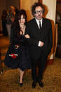 LONDON, ENGLAND - FEBRUARY 12: (UK TABLOID NEWSPAPERS OUT) Tim Burton and Helena Bonham Carter attend The Orange British Academy Film Awards 2012 afterparty at The Grosvenor House Hotel on February 12, 2012 in London, England. (Photo by Dave Hogan/Getty Images)